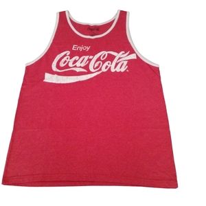 Coca Cola tank top mens red and white XL
